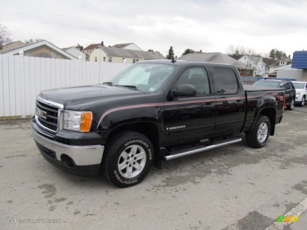 2008 Sierra 1500 SLE Crew Cab 4x4 - Onyx Black / Ebony photo #1