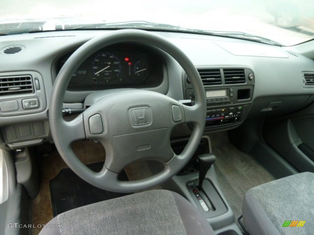 1997 Honda Civic CX Hatchback Gray Dashboard Photo #58557942