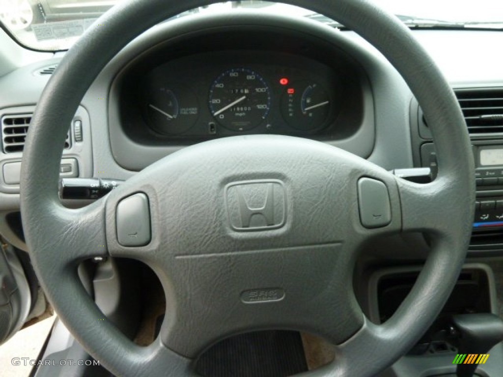 1997 Honda Civic CX Hatchback Gray Steering Wheel Photo #58557979
