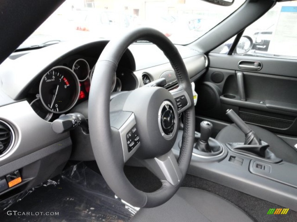 Black Interior 2012 Mazda MX-5 Miata Touring Roadster Photo #58558290