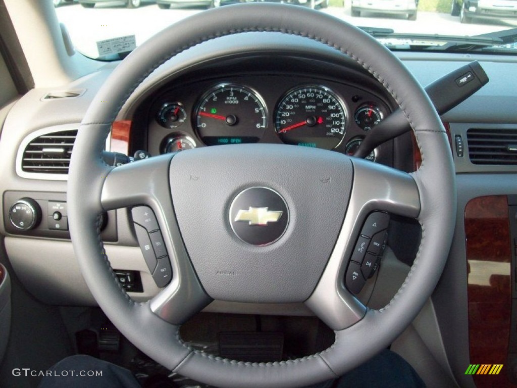 2012 Chevrolet Silverado 1500 LTZ Extended Cab 4x4 Light Titanium/Dark Titanium Steering Wheel Photo #58559214