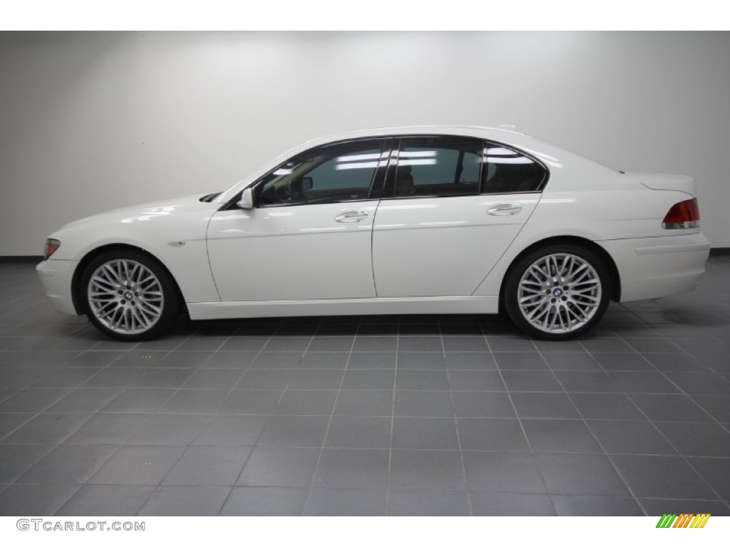 2008 7 Series 750i Sedan - Alpine White / Natural Brown photo #2