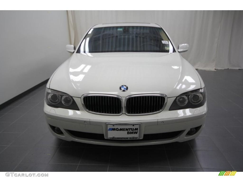 2008 7 Series 750i Sedan - Alpine White / Natural Brown photo #3