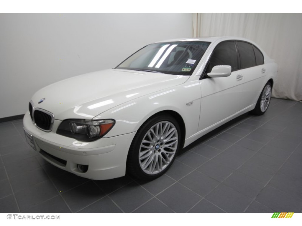 2008 7 Series 750i Sedan - Alpine White / Natural Brown photo #4