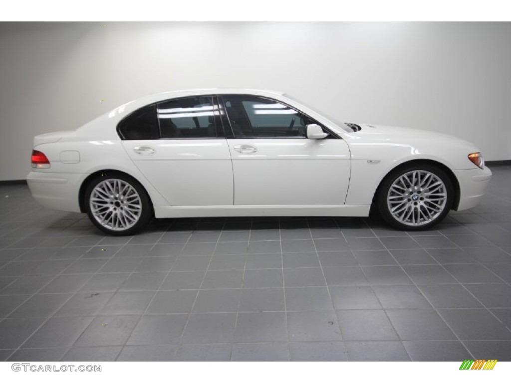 2008 7 Series 750i Sedan - Alpine White / Natural Brown photo #5