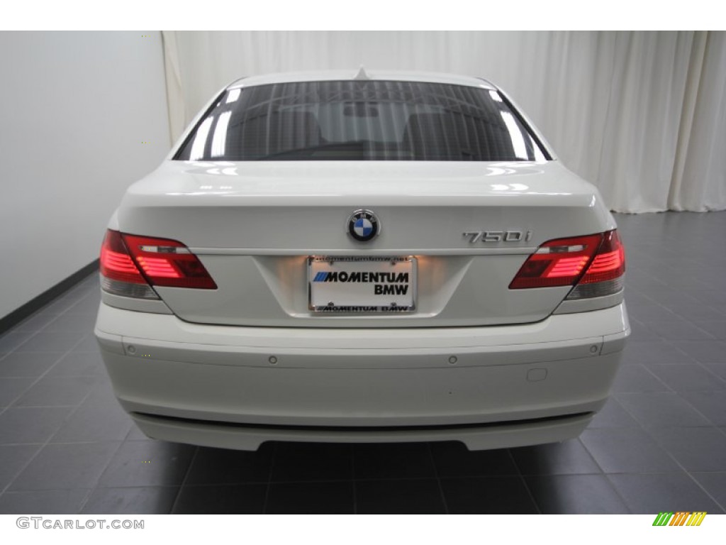 2008 7 Series 750i Sedan - Alpine White / Natural Brown photo #12