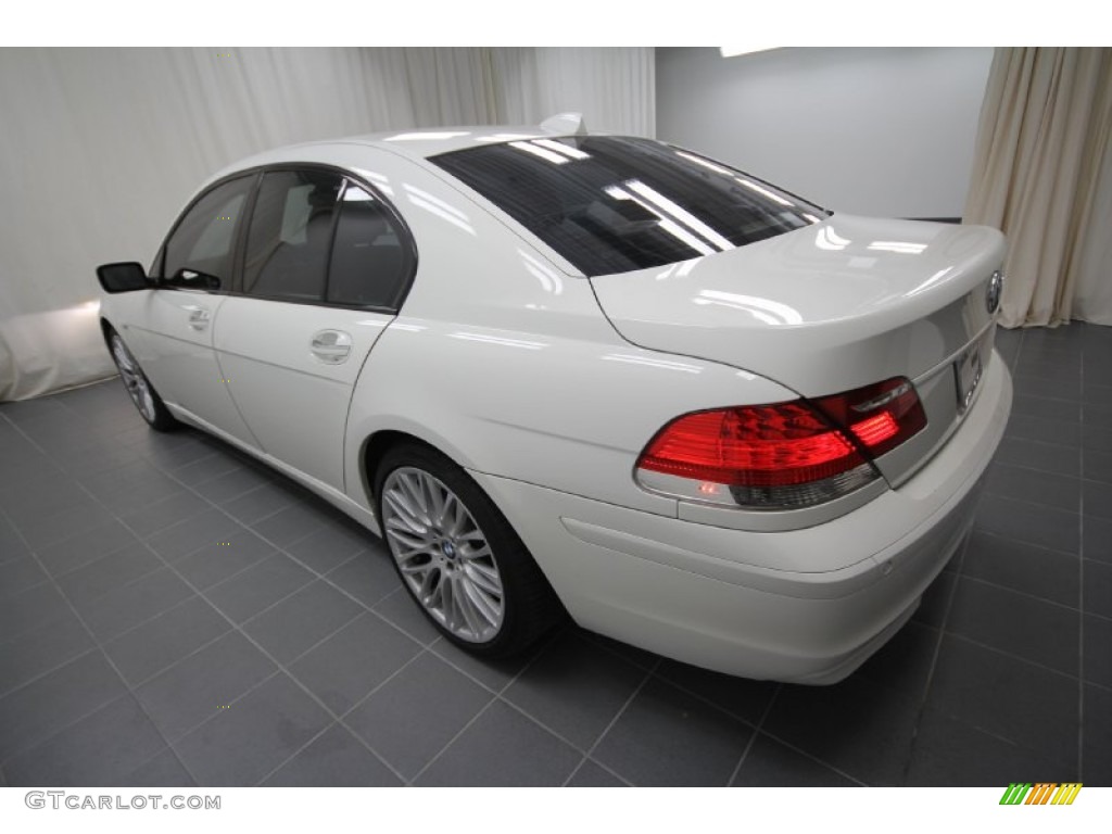 2008 7 Series 750i Sedan - Alpine White / Natural Brown photo #13