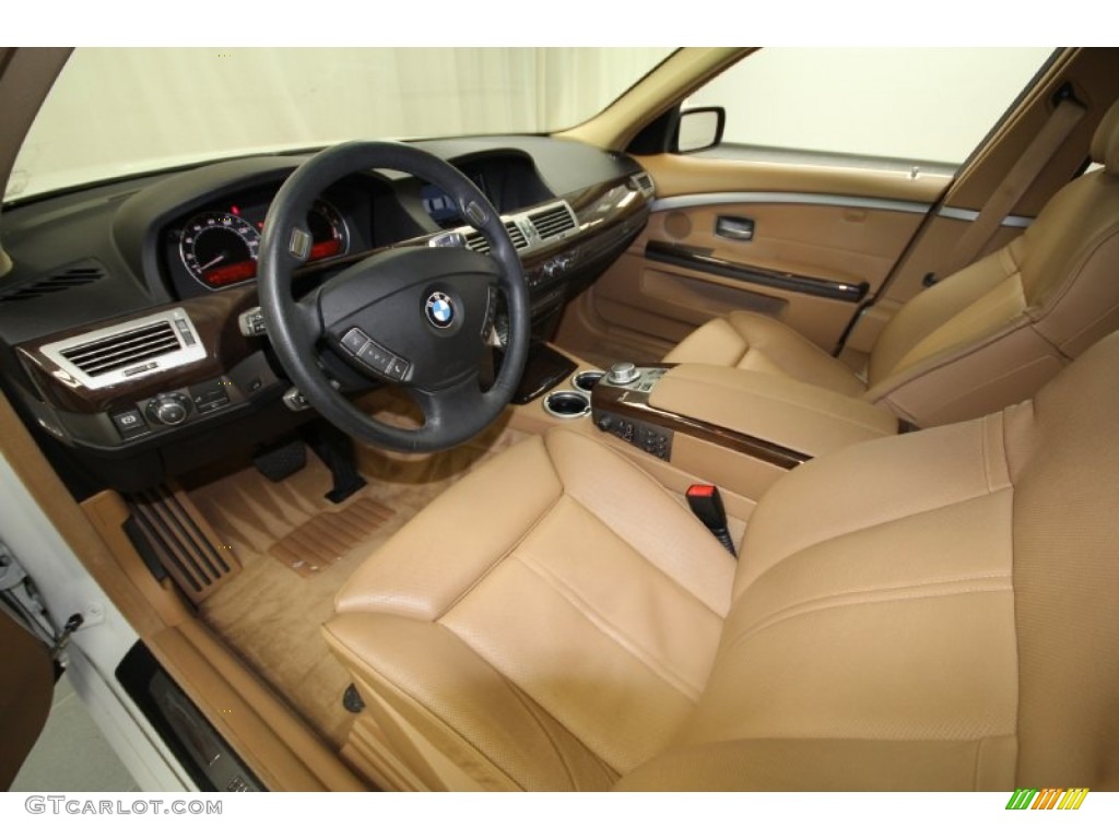 2008 7 Series 750i Sedan - Alpine White / Natural Brown photo #15