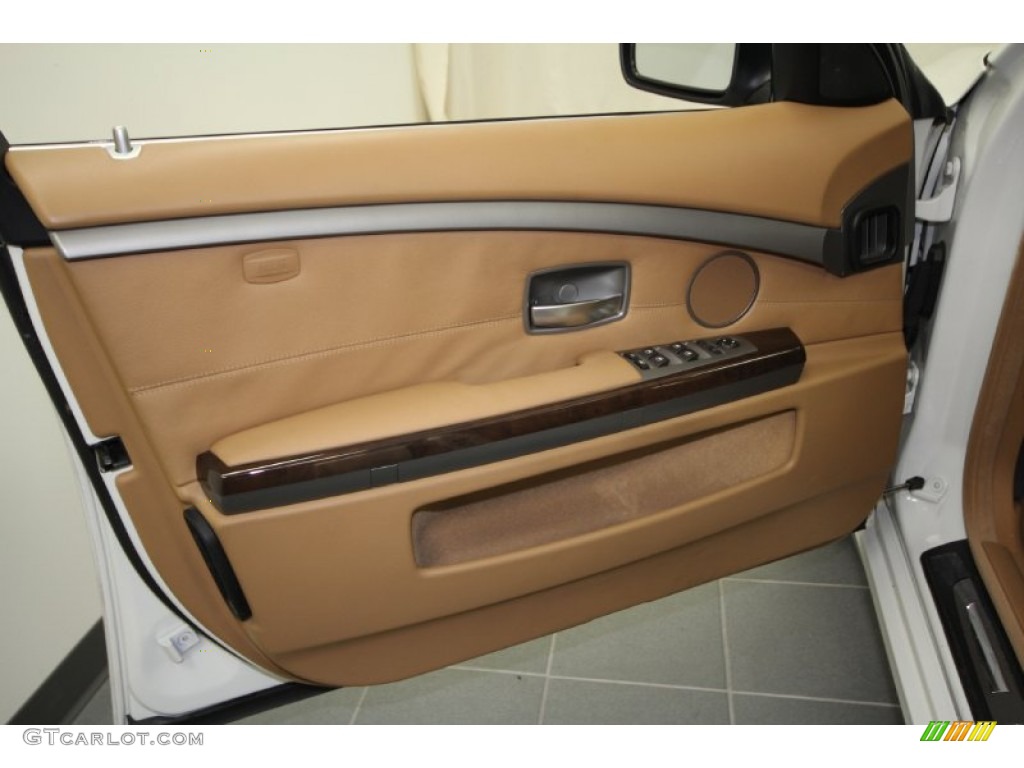2008 7 Series 750i Sedan - Alpine White / Natural Brown photo #18
