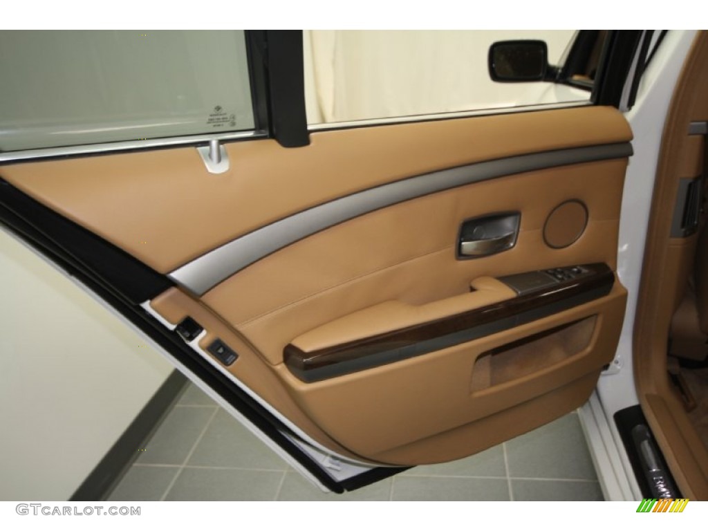 2008 7 Series 750i Sedan - Alpine White / Natural Brown photo #36