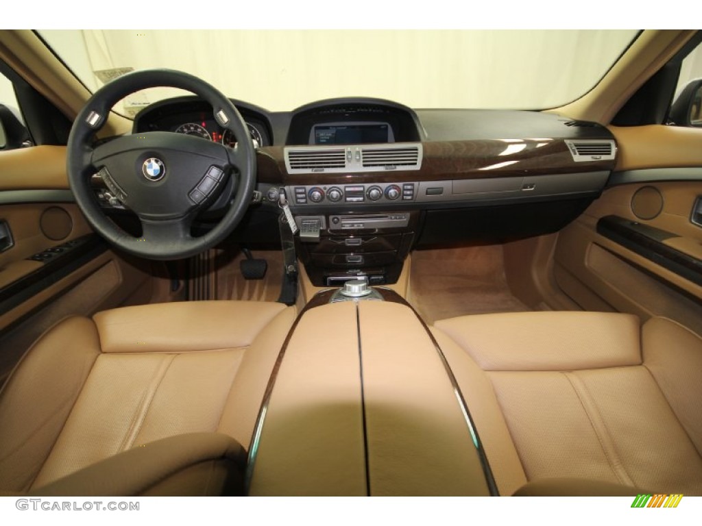 2008 7 Series 750i Sedan - Alpine White / Natural Brown photo #38