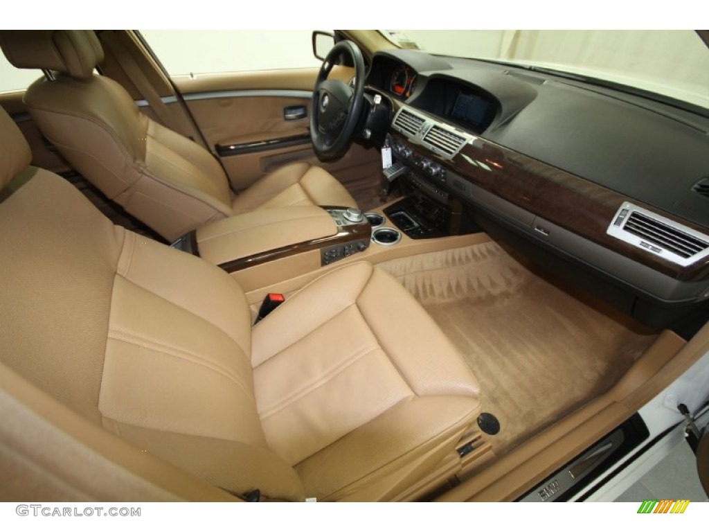 2008 7 Series 750i Sedan - Alpine White / Natural Brown photo #47