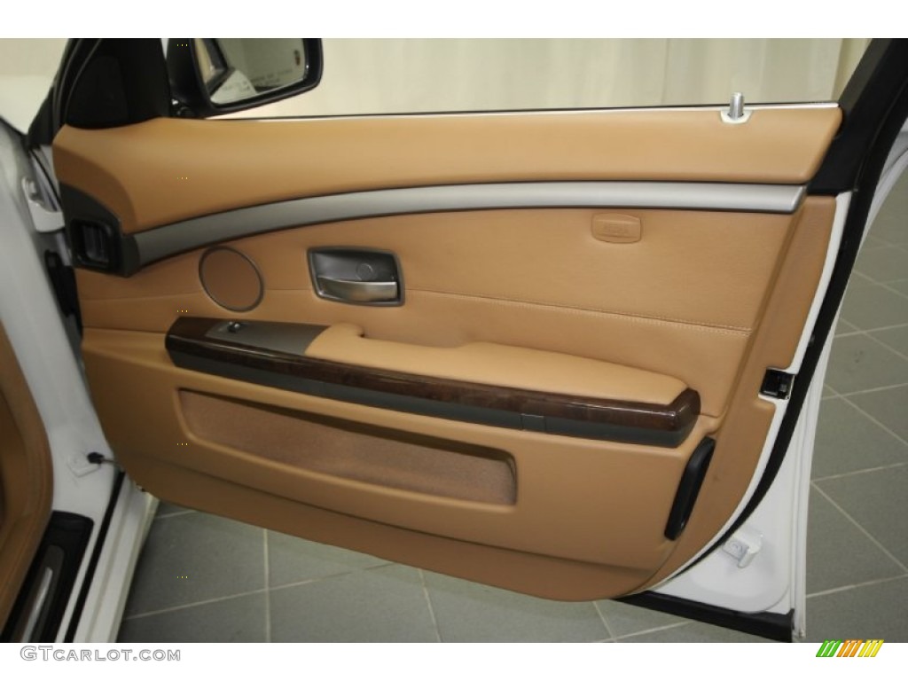 2008 7 Series 750i Sedan - Alpine White / Natural Brown photo #49