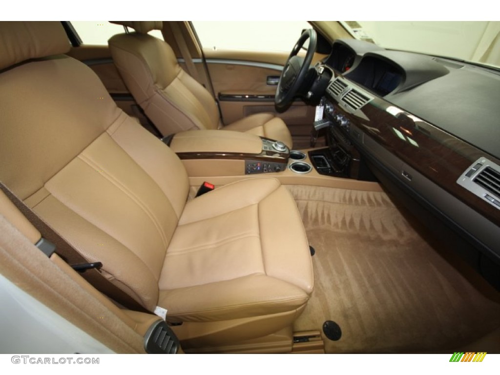 2008 7 Series 750i Sedan - Alpine White / Natural Brown photo #50