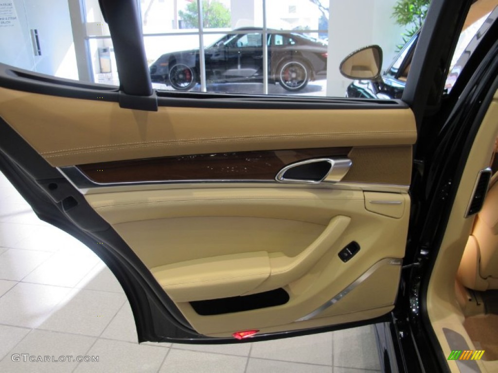 2012 Porsche Panamera Turbo S Luxor Beige Door Panel Photo #58561901