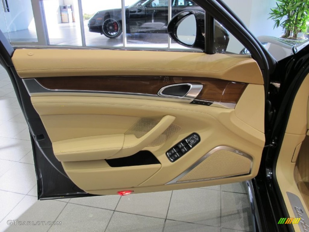 2012 Porsche Panamera Turbo S Luxor Beige Door Panel Photo #58561911