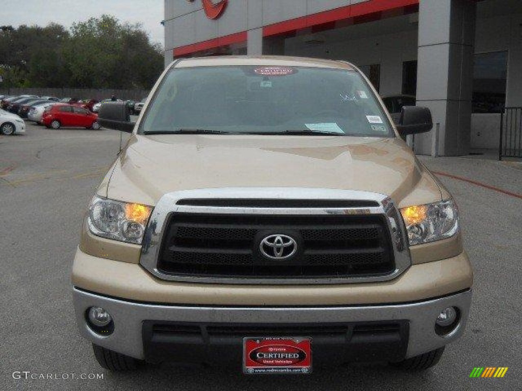 2010 Tundra CrewMax 4x4 - Sandy Beach Metallic / Sand Beige photo #2