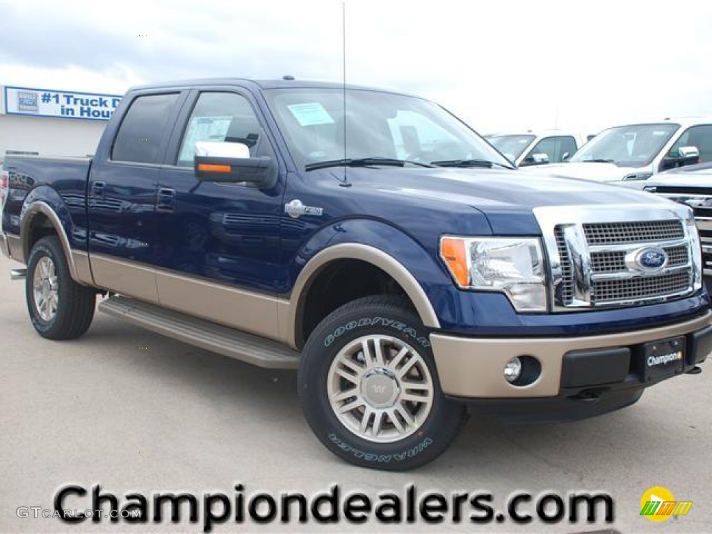 2012 F150 King Ranch SuperCrew 4x4 - Dark Blue Pearl Metallic / King Ranch Chaparral Leather photo #1