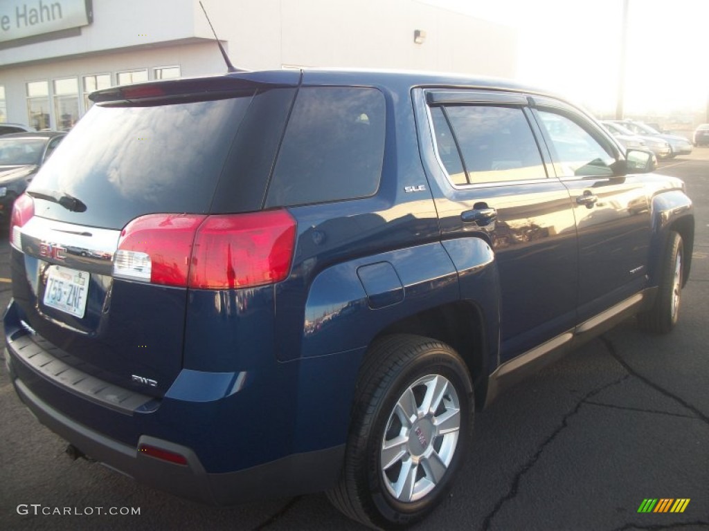 2010 Terrain SLE AWD - Atlantic Blue Metallic / Jet Black photo #7