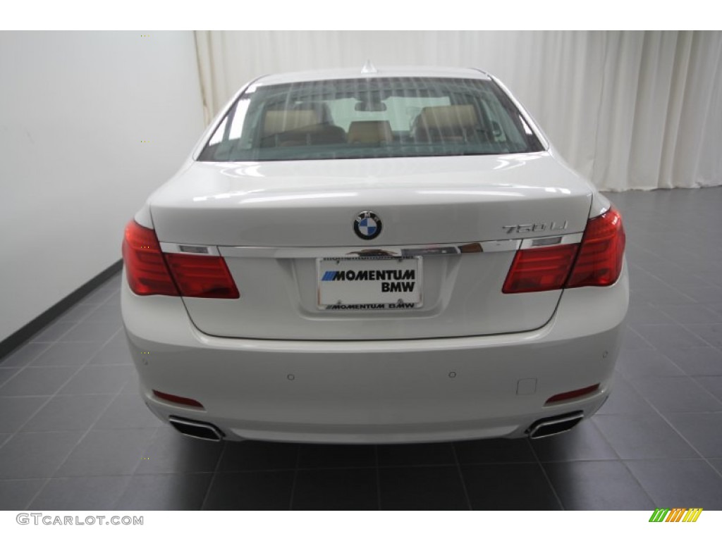 2012 7 Series 750Li Sedan - Mineral White Metallic / Saddle/Black photo #7