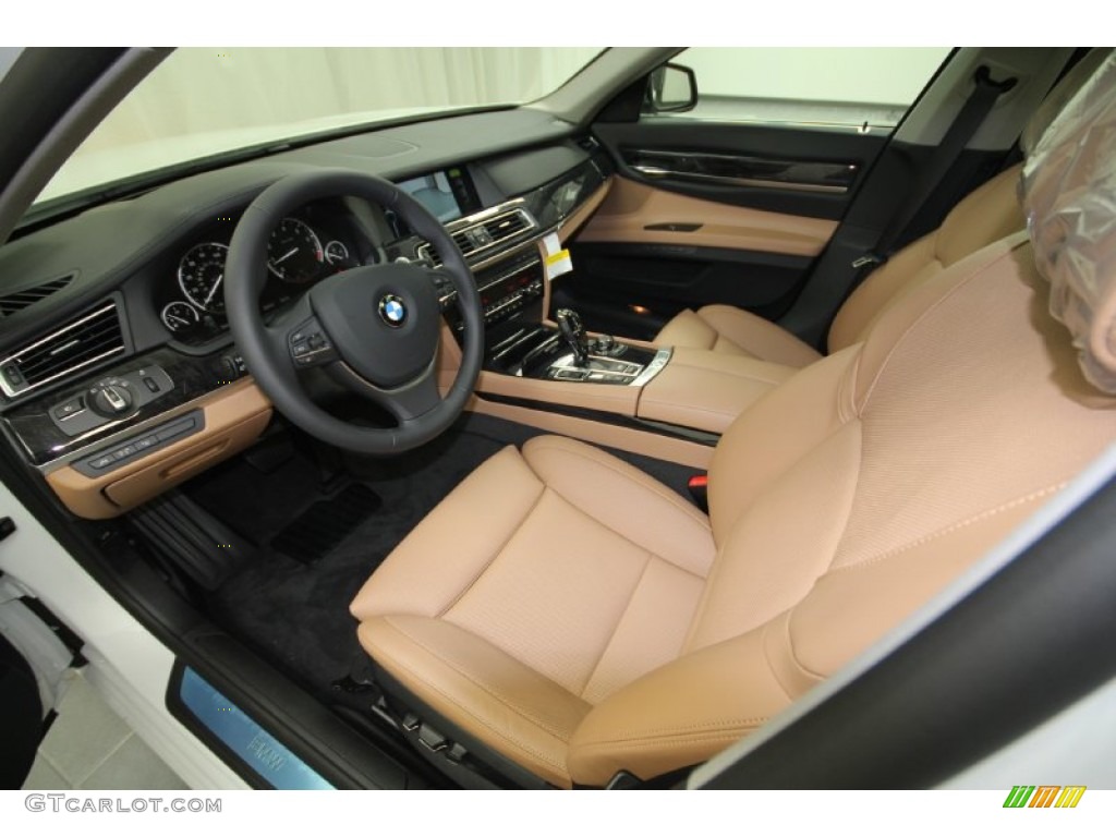 2012 7 Series 750Li Sedan - Mineral White Metallic / Saddle/Black photo #9