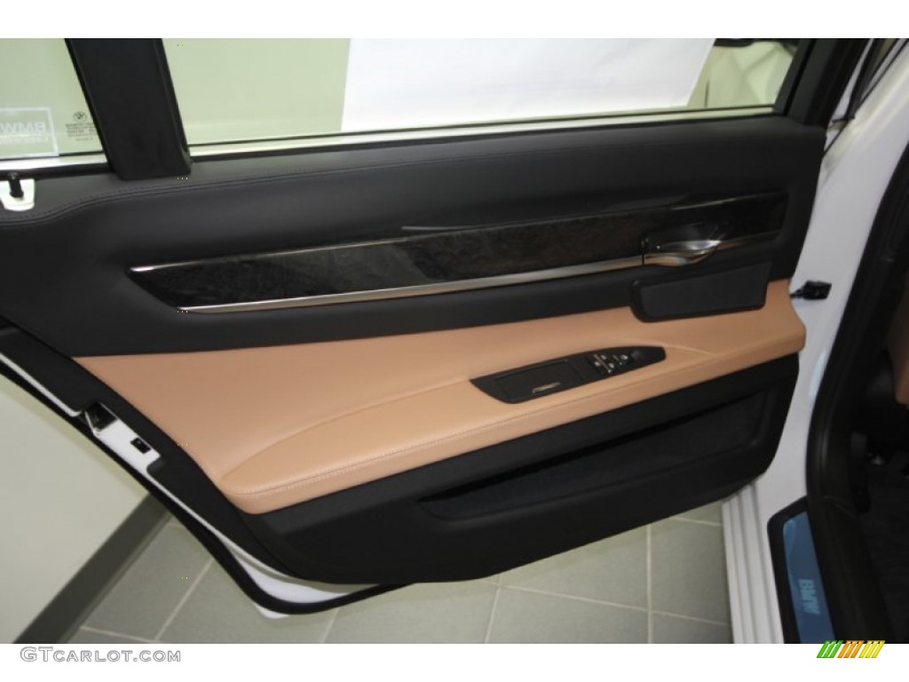2012 7 Series 750Li Sedan - Mineral White Metallic / Saddle/Black photo #25