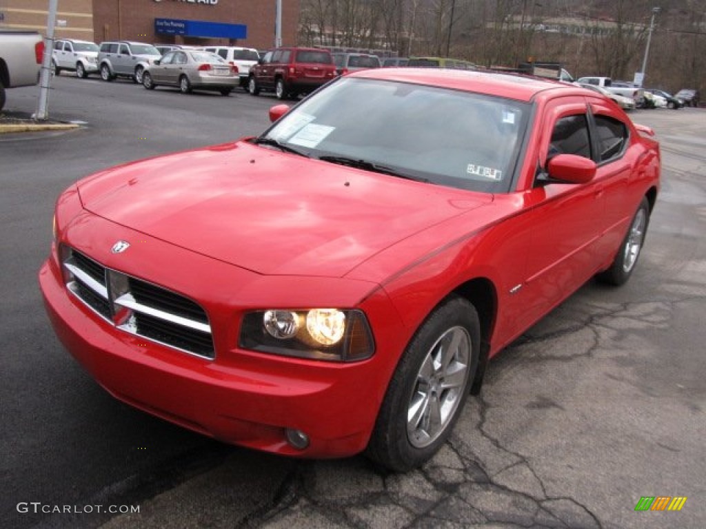 2009 Charger R/T - TorRed / Dark Slate Gray photo #6