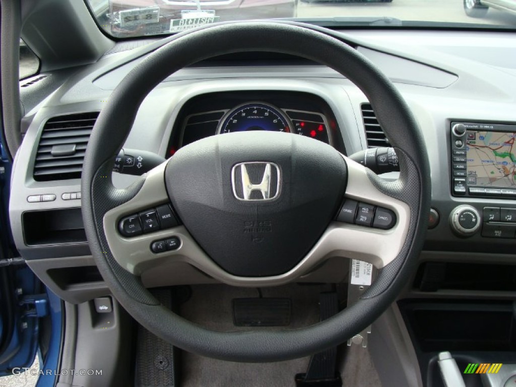 2007 Honda Civic EX Sedan Gray Steering Wheel Photo #58568231