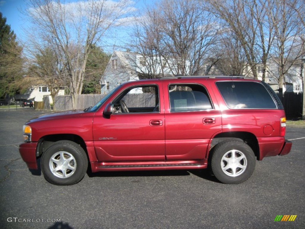 2001 Yukon Denali AWD - Garnet Red Metallic / Graphite/Medium Gray photo #3