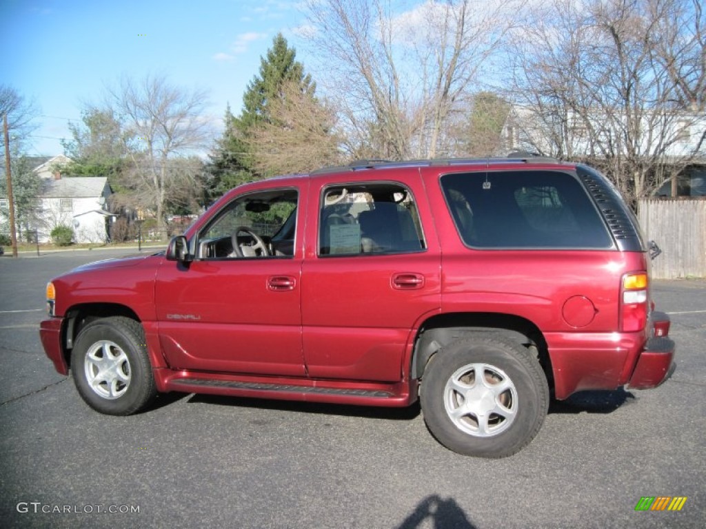 2001 Yukon Denali AWD - Garnet Red Metallic / Graphite/Medium Gray photo #4
