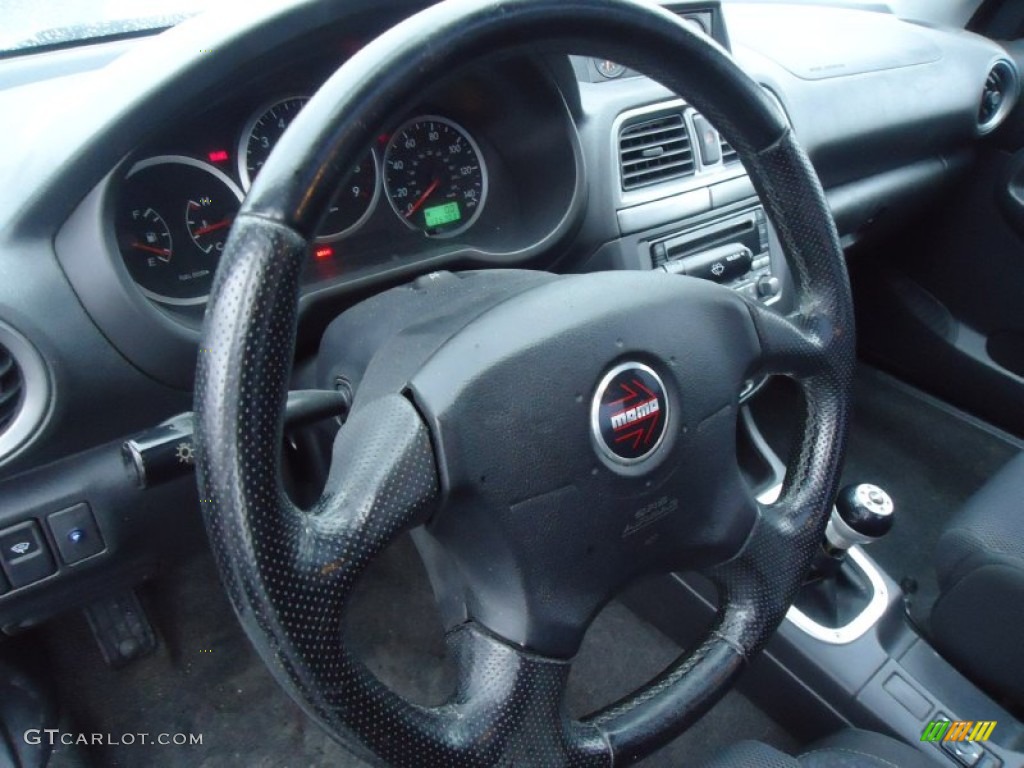 2004 Subaru Impreza WRX Sedan Dark Gray Steering Wheel Photo #58570710
