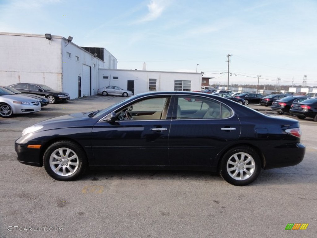 2003 ES 300 - Blue Onyx Pearl / Beige Leather photo #11