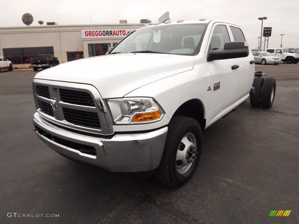 2012 Ram 3500 HD ST Crew Cab 4x4 Dually Chassis - Bright White / Dark Slate/Medium Graystone photo #1