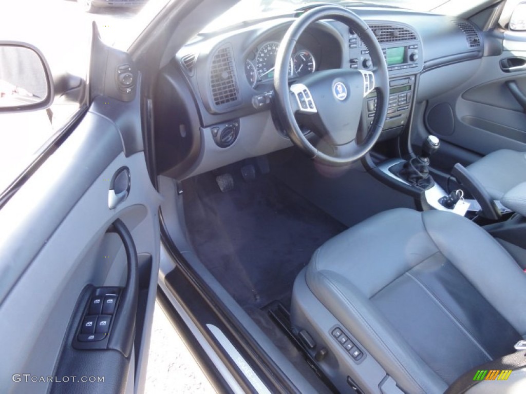 Slate Gray Interior 2004 Saab 9-3 Aero Convertible Photo #58575654
