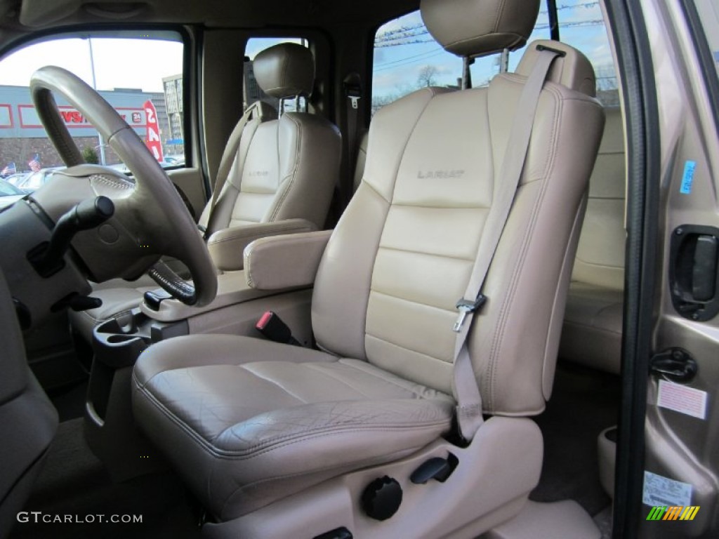 Medium Parchment Interior 2003 Ford F350 Super Duty Lariat SuperCab 4x4 Photo #58577541