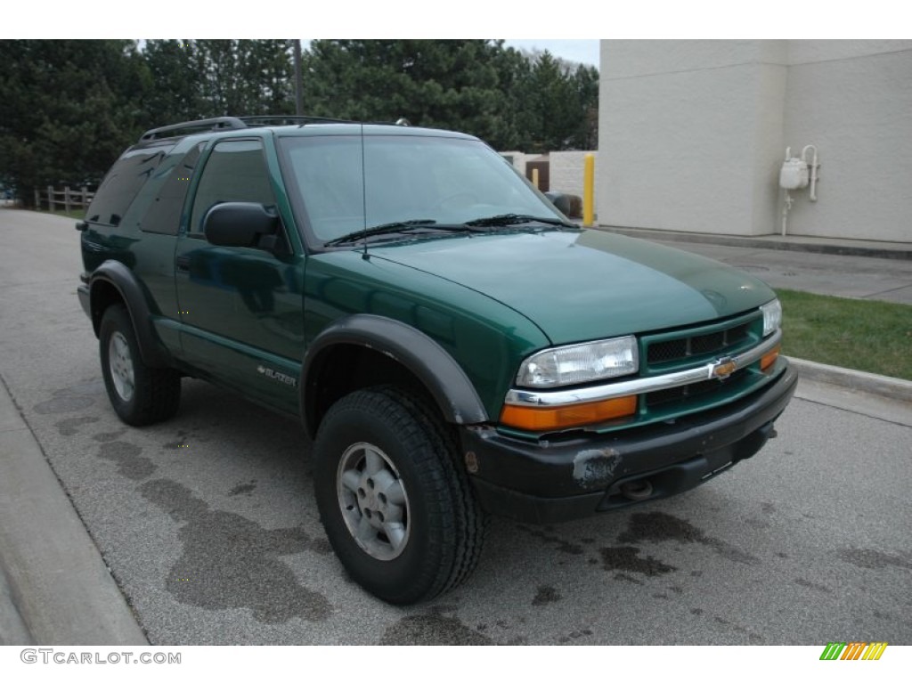 2000 Blazer LS 4x4 - Meadow Green Metallic / Graphite Gray photo #1