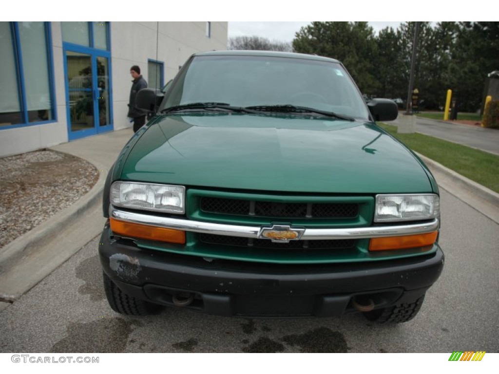 2000 Blazer LS 4x4 - Meadow Green Metallic / Graphite Gray photo #2