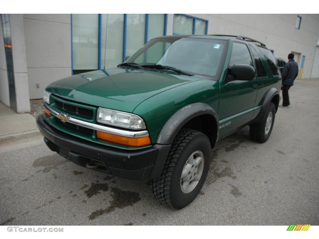 2000 Blazer LS 4x4 - Meadow Green Metallic / Graphite Gray photo #3