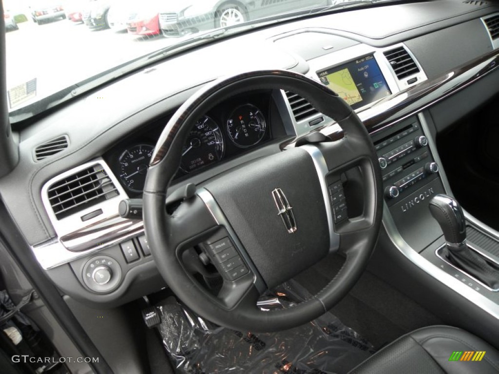 2011 Lincoln MKS FWD Charcoal Black Dashboard Photo #58578072