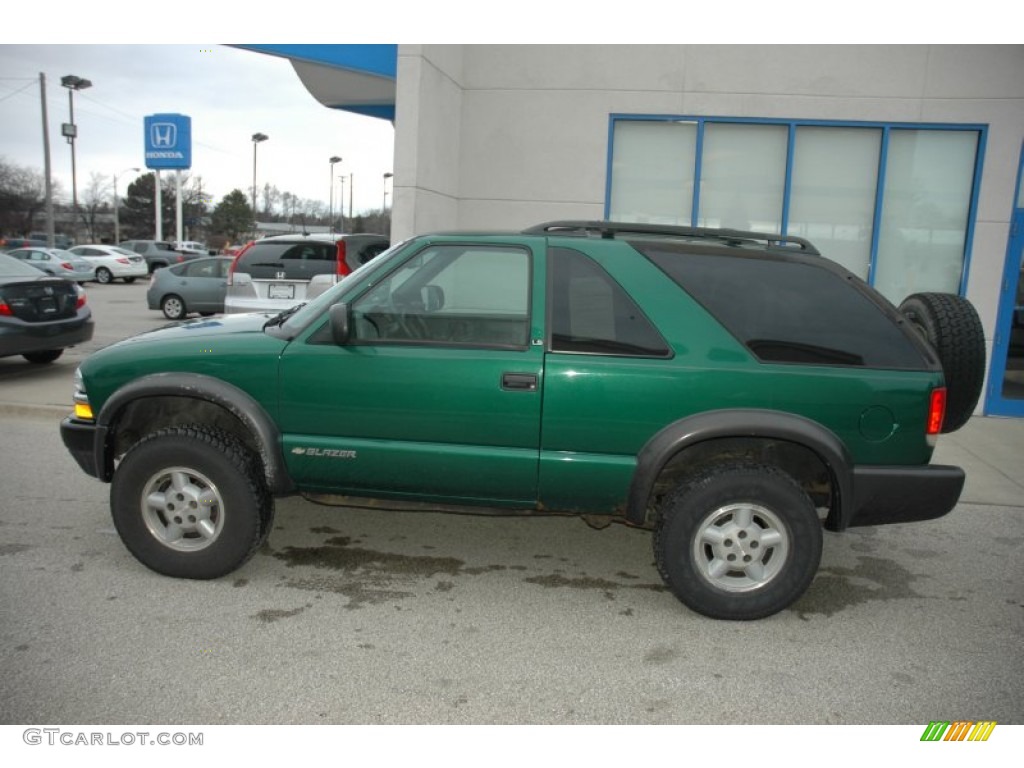 2000 Blazer LS 4x4 - Meadow Green Metallic / Graphite Gray photo #11