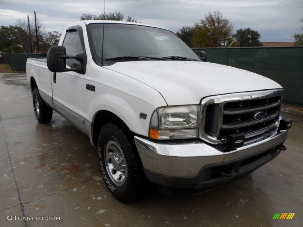 2002 F250 Super Duty XLT Regular Cab - Oxford White / Medium Flint photo #1