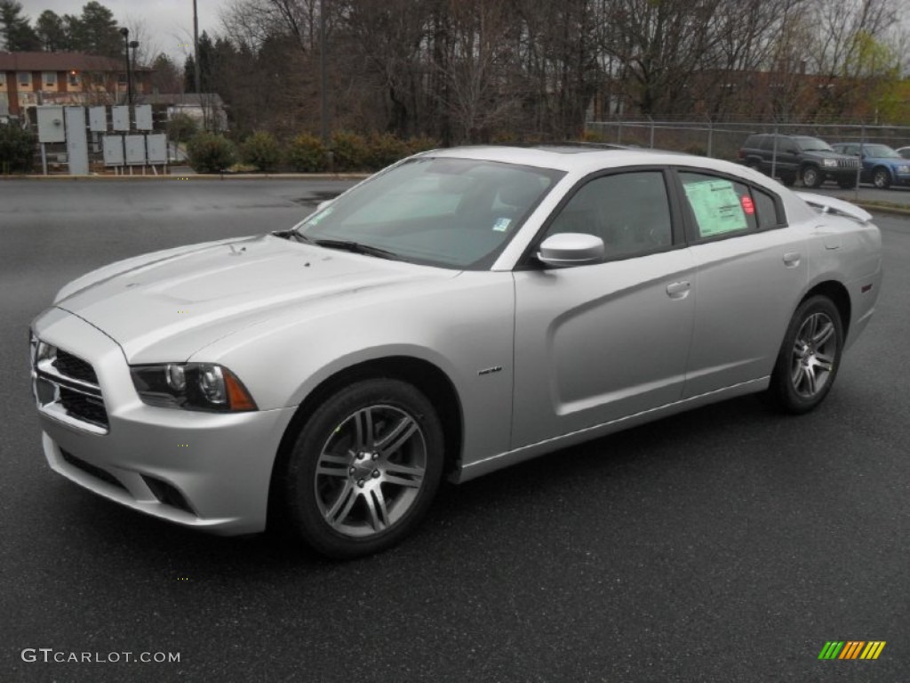 2012 Charger R/T - Bright Silver Metallic / Black photo #1