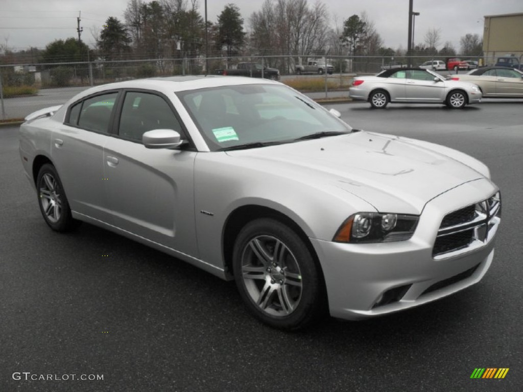 2012 Charger R/T - Bright Silver Metallic / Black photo #5