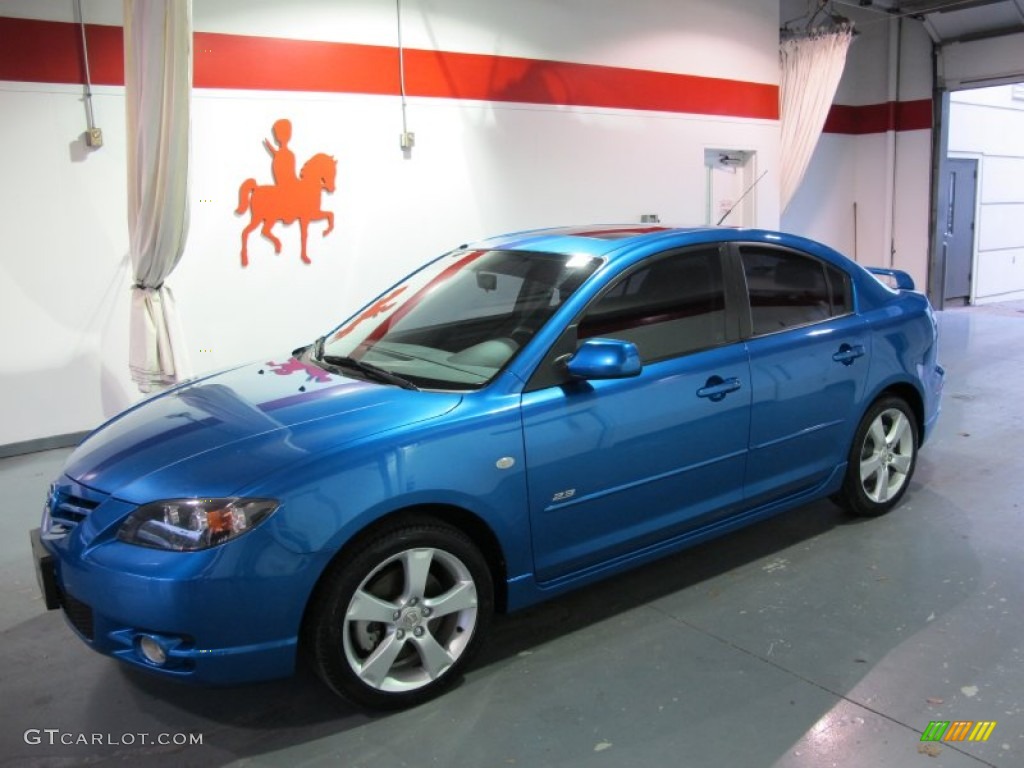 2006 MAZDA3 s Grand Touring Sedan - Winning Blue Metallic / Black photo #1