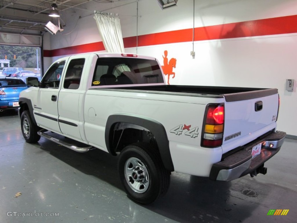 2005 Sierra 2500HD SLE Extended Cab 4x4 - Summit White / Dark Pewter photo #2