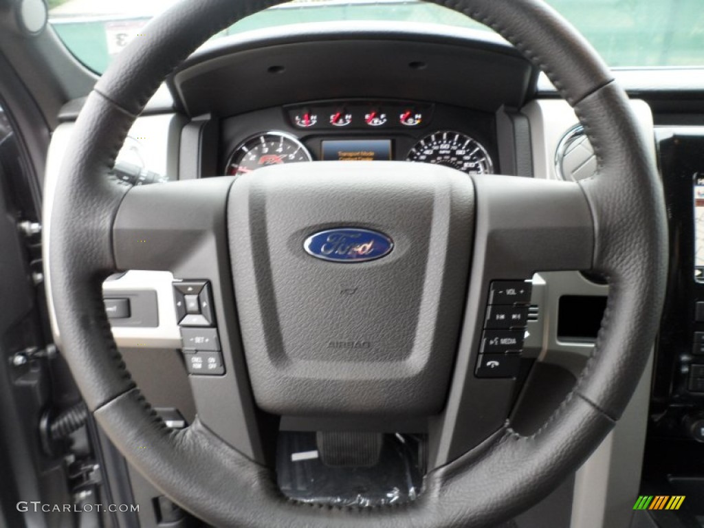2012 Ford F150 FX2 SuperCrew Black Steering Wheel Photo #58588965