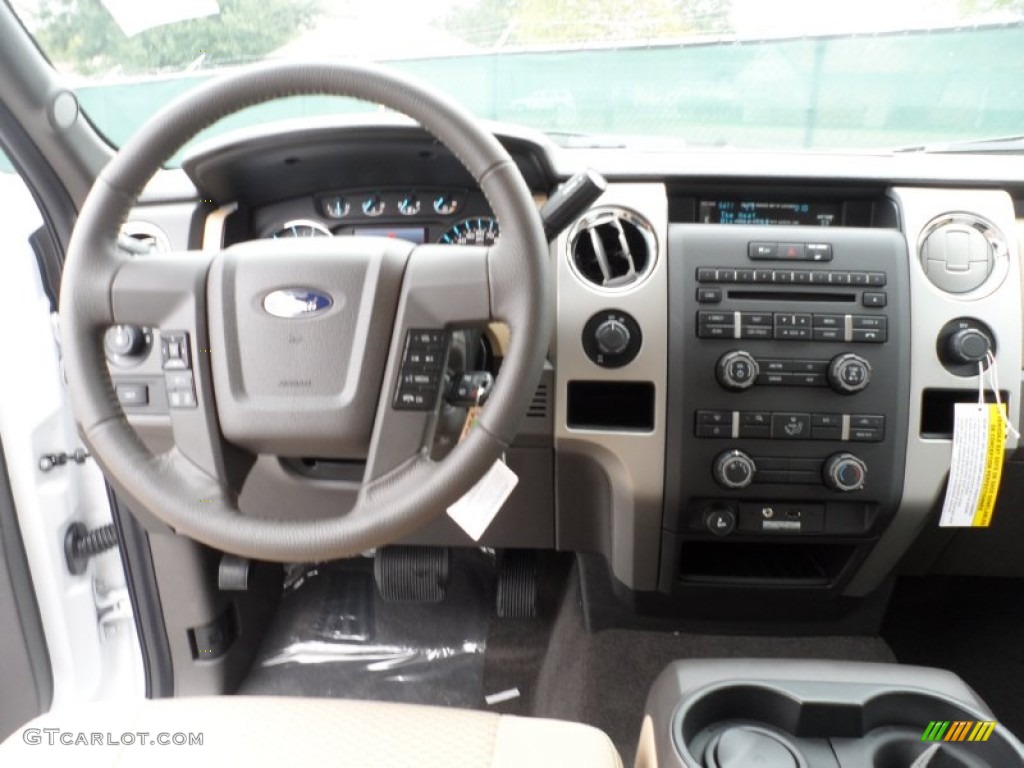 2012 Ford F150 XLT SuperCrew Pale Adobe Dashboard Photo #58589244