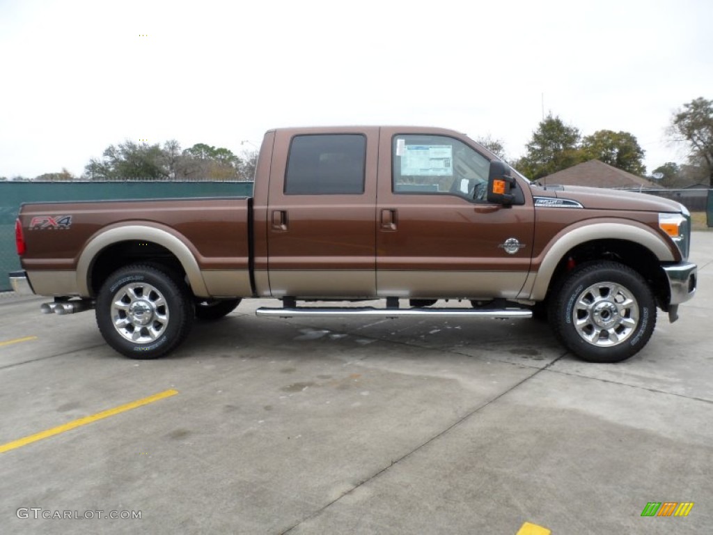 Golden Bronze Metallic 2012 Ford F250 Super Duty Lariat Crew Cab 4x4 Exterior Photo #58589355