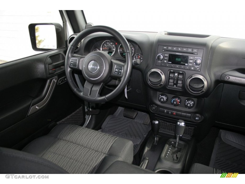 2011 Jeep Wrangler Unlimited Sport 4x4 Black Dashboard Photo #58589754