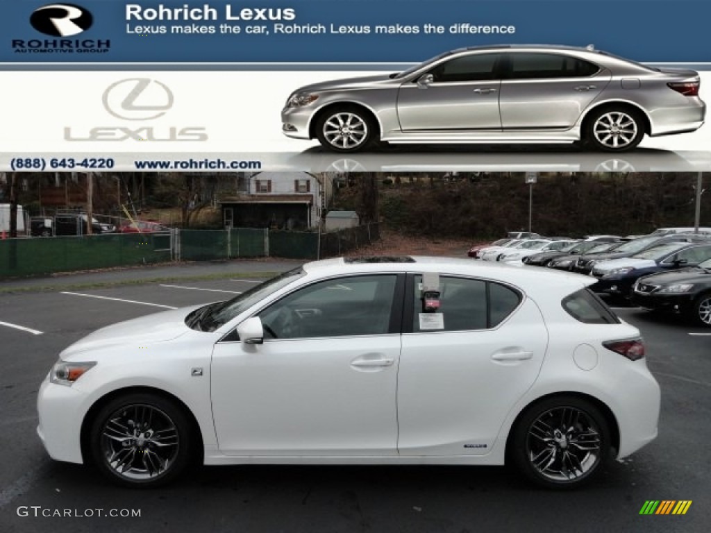 2012 CT F Sport Special Edition Hybrid - Starfire White Pearl / F Sport Ocean Blue Nuluxe photo #1